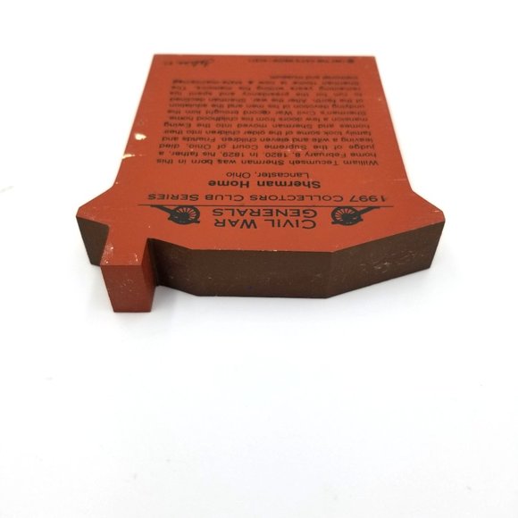 Cat's Meow Village Sherman Home Wood Shelf Sitter Civil War Generals Collectors - Picture 4 of 8